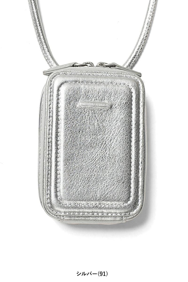 objcts.io(オブジェクツアイオー) iPhoneアクセサリー ストラップ付レザーマイクロバッグ