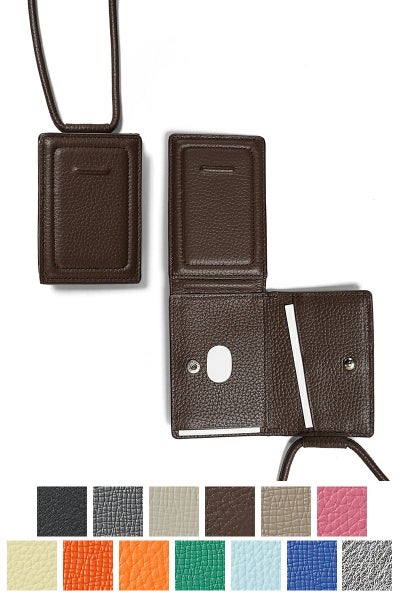 objcts.io(オブジェクツアイオー) iPhoneアクセサリー ストラップ付レザーウォレット