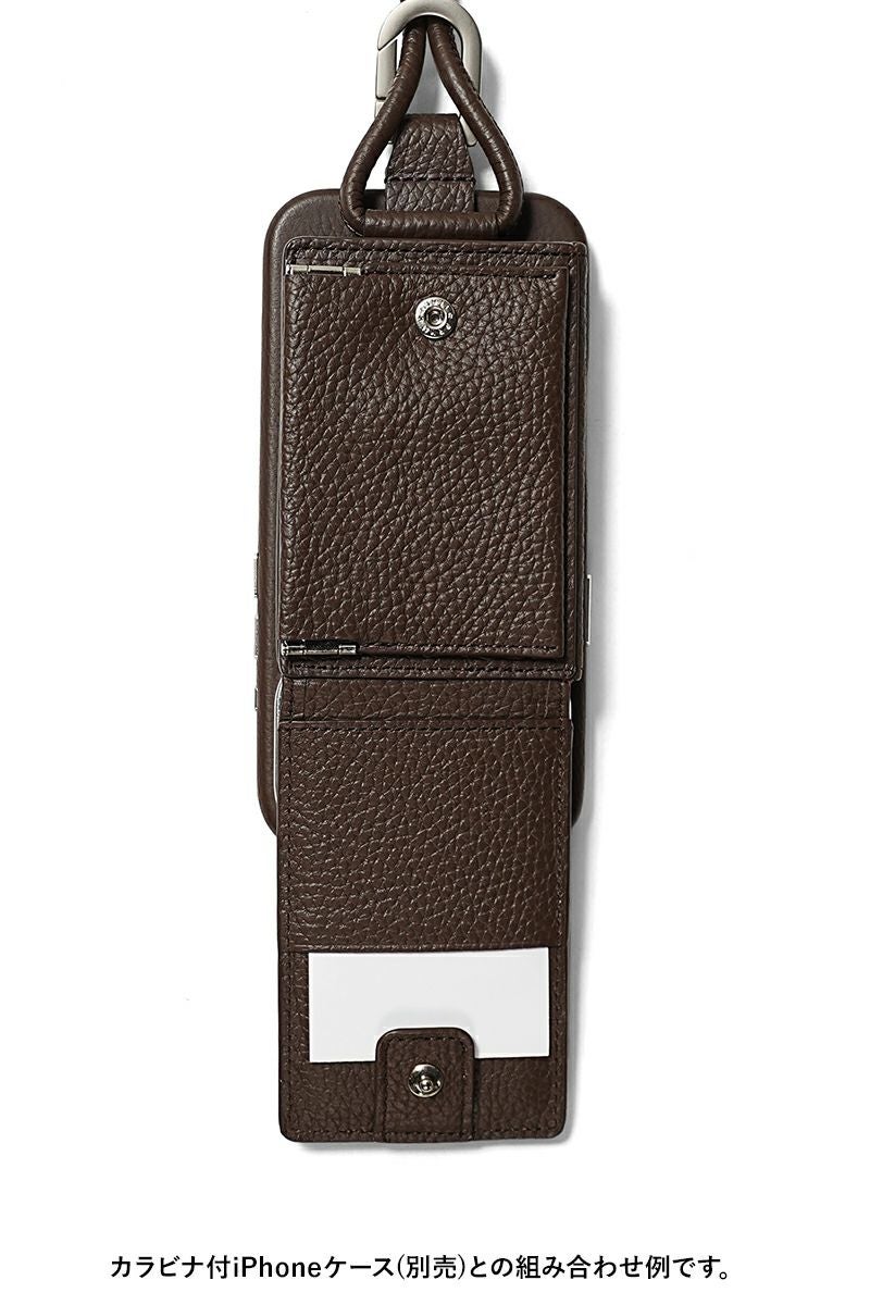 objcts.io(オブジェクツアイオー) iPhoneアクセサリー ストラップ付レザーウォレット