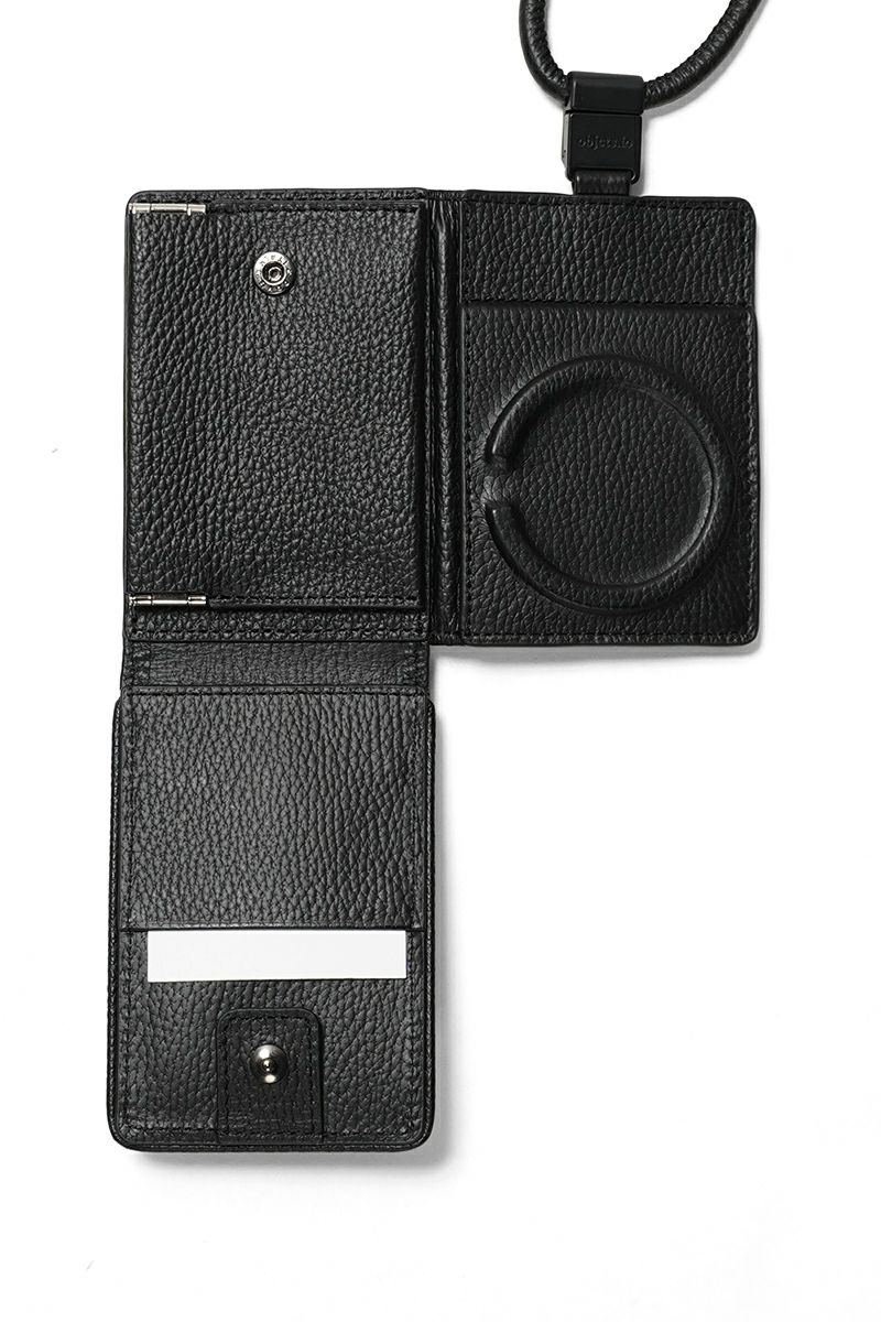 objcts.io(オブジェクツアイオー) iPhoneアクセサリー デタッチャブルストラップ付レザーウォレット