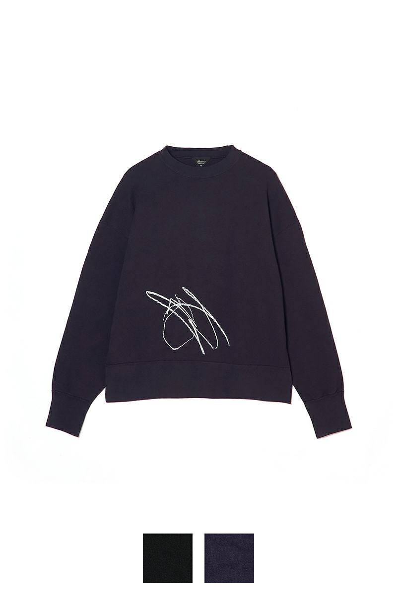 dilemma(ダイレマ) SCRAWL CREWNECK スクリュークルーネックスウェット DLMS26013