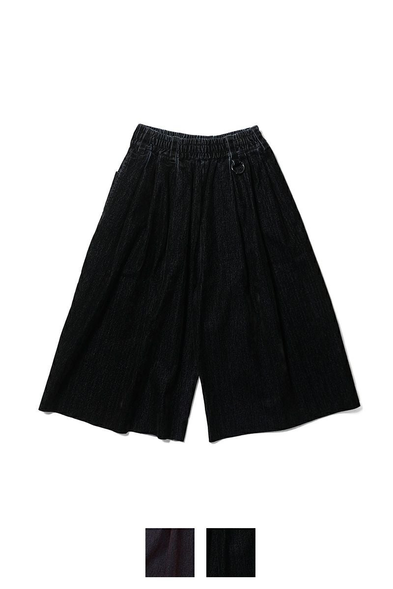 SYUMAN.(シュウマン) Coverd denim short trousers カバードデニムショートトラウザー 26SS-SY014