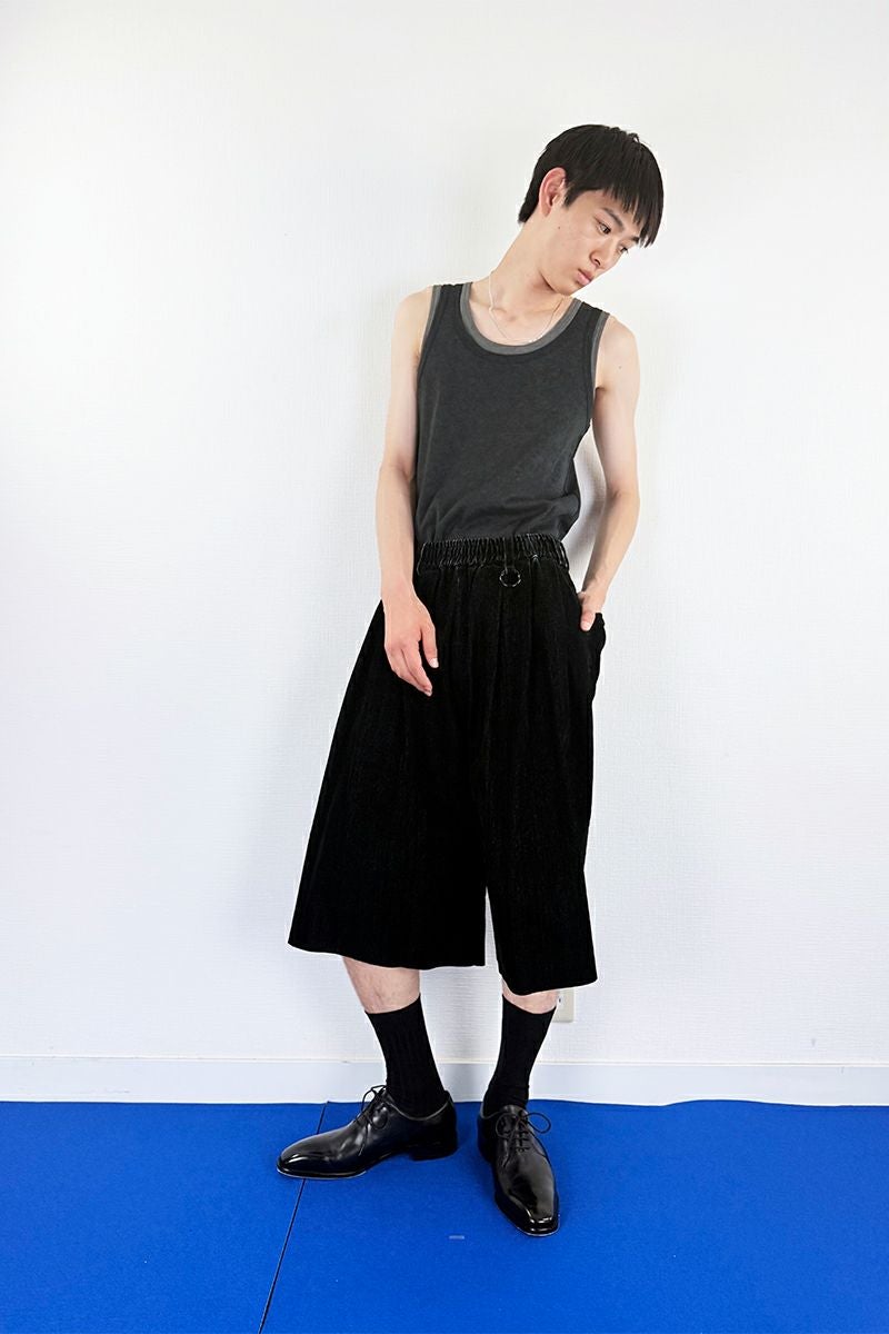 SYUMAN.(シュウマン) Coverd denim short trousers カバードデニムショートトラウザー 26SS-SY014