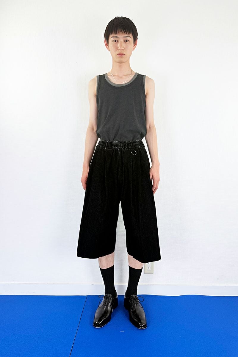 SYUMAN.(シュウマン) Coverd denim short trousers カバードデニムショートトラウザー 26SS-SY014