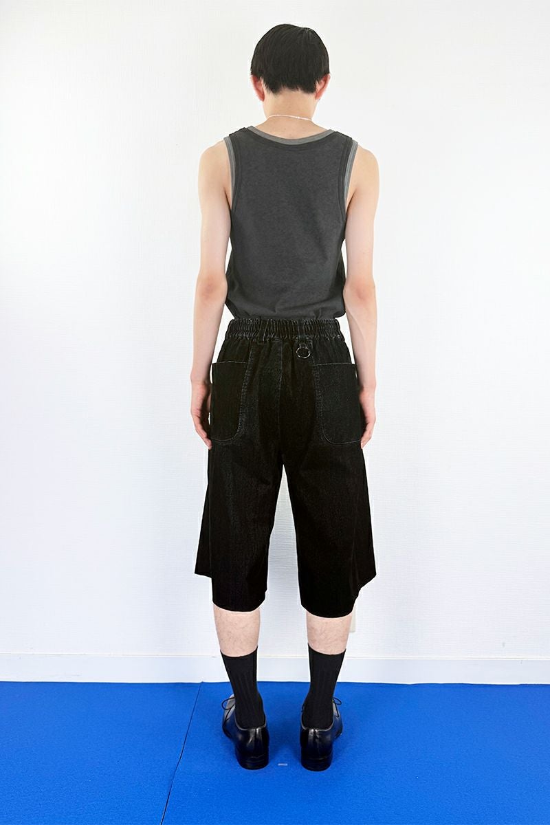 SYUMAN.(シュウマン) Coverd denim short trousers カバードデニムショートトラウザー 26SS-SY014