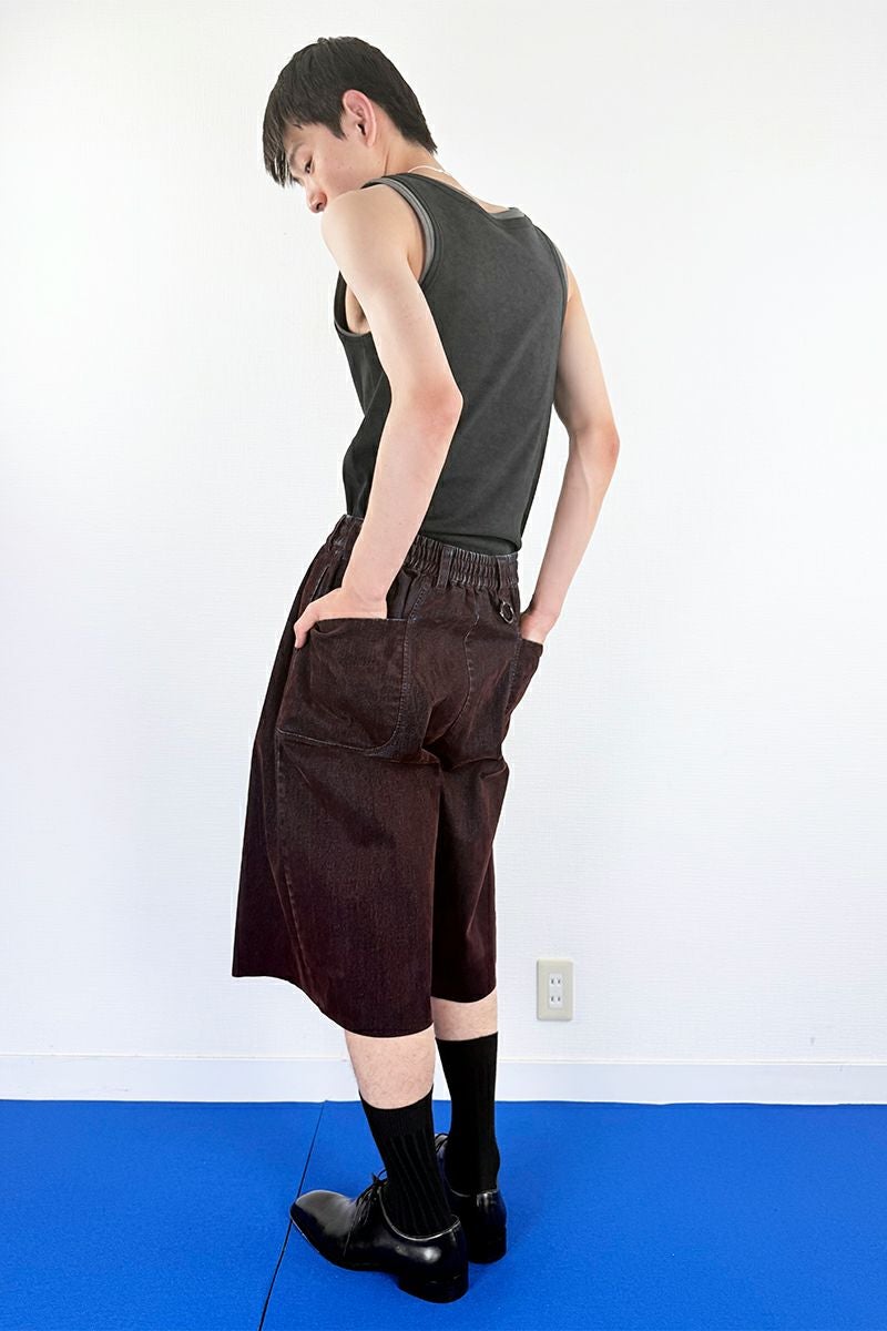 SYUMAN.(シュウマン) Coverd denim short trousers カバードデニムショートトラウザー 26SS-SY014