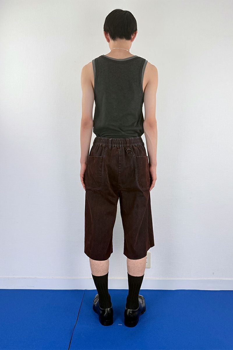 SYUMAN.(シュウマン) Coverd denim short trousers カバードデニムショートトラウザー 26SS-SY014