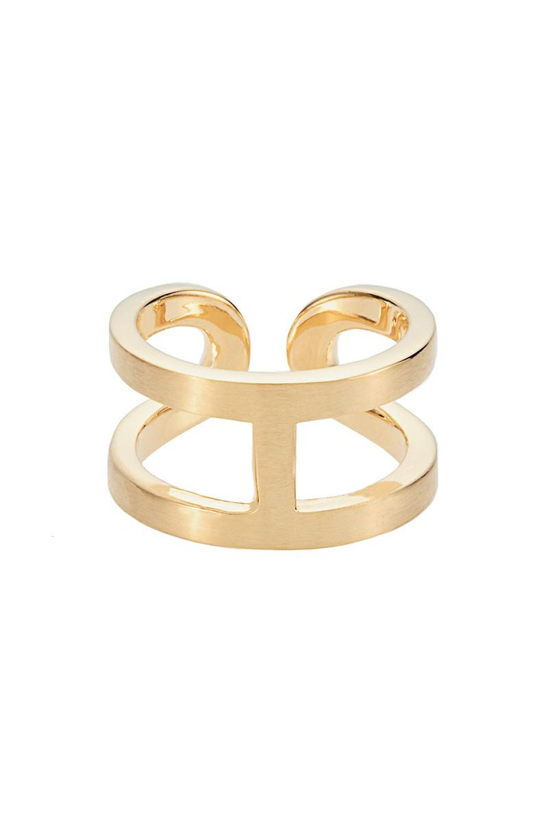 XOLO(ショロ) | XOLO(ショロ) H Ring with Hair Line -GOLD- Hリング