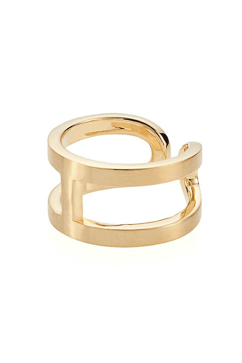 XOLO(ショロ) | XOLO(ショロ) H Ring with Hair Line -GOLD- Hリング