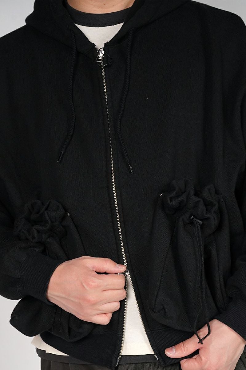 refomed(リフォメッド）"KINCHAKU" ZIPUP HOODIE 巾着ジップアップフーディー RECU-067