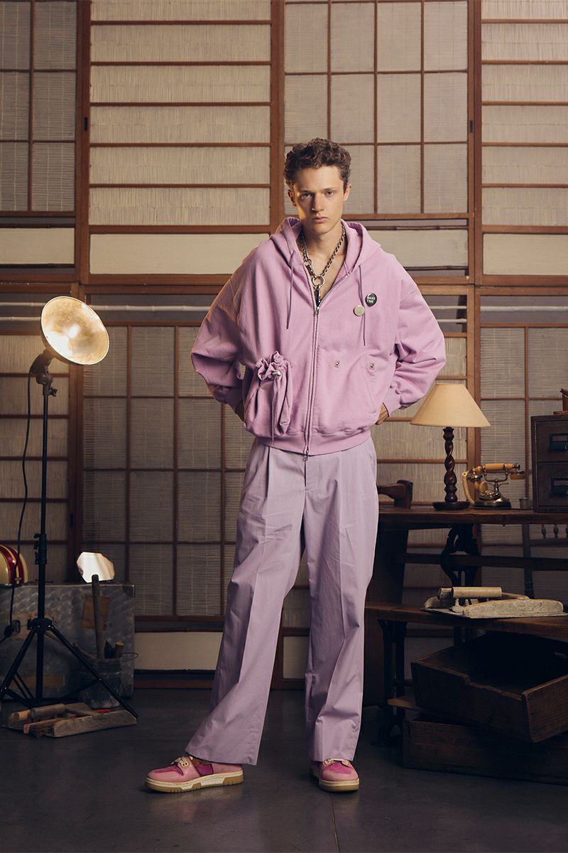 refomed(リフォメッド）"KINCHAKU" ZIPUP HOODIE 巾着ジップアップフーディー RECU-067