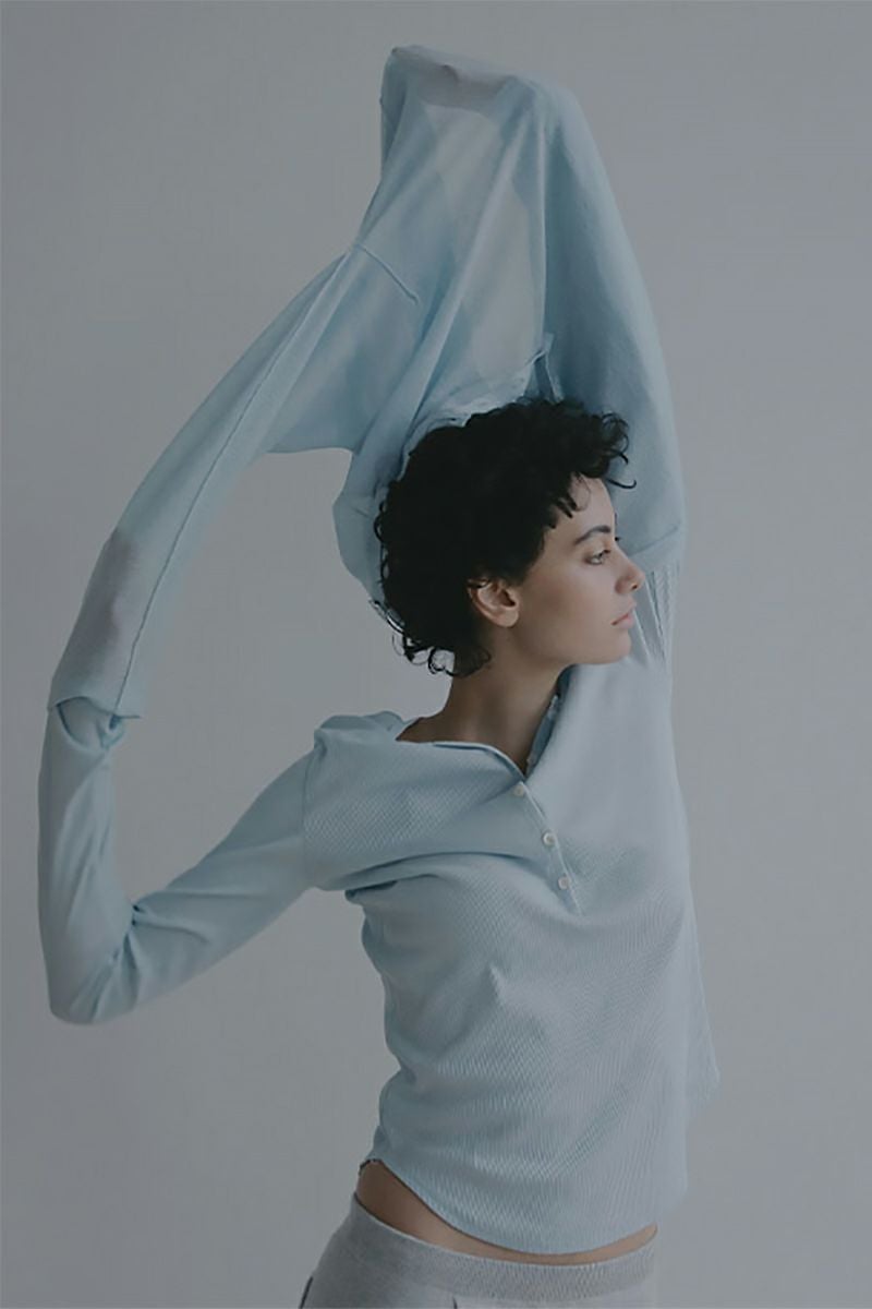 ETRE TOKYO(エトレトウキョウ) ヘンリーネックシアーニットプルオーバー 1226211066