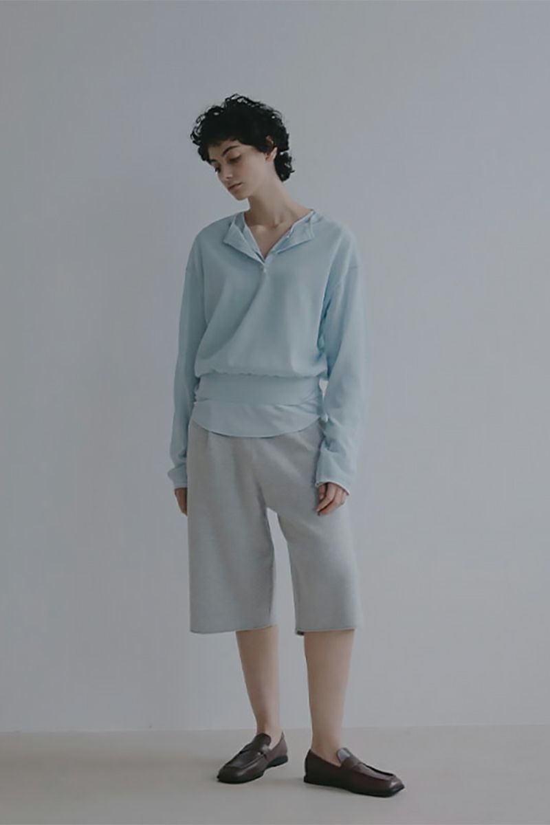 ETRE TOKYO(エトレトウキョウ) ヘンリーネックシアーニットプルオーバー 1226211066