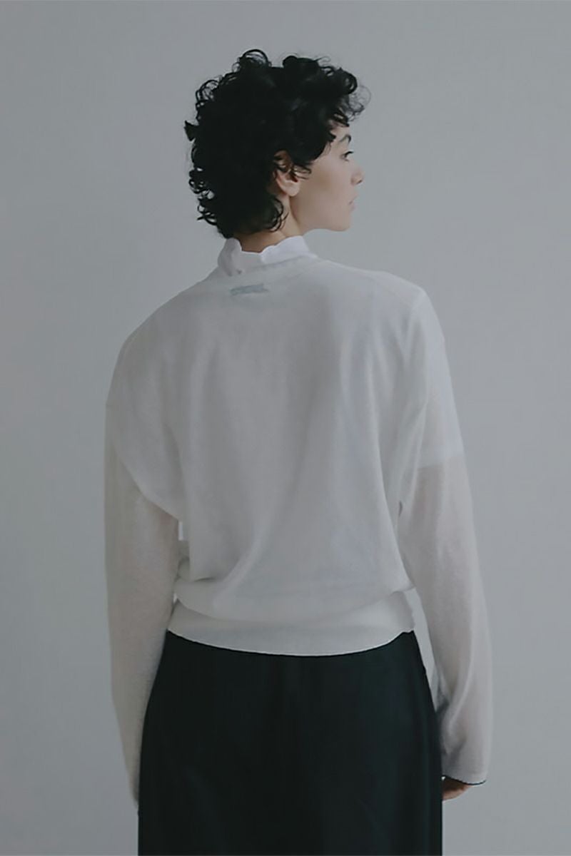 ETRE TOKYO(エトレトウキョウ) ヘンリーネックシアーニットプルオーバー 1226211066