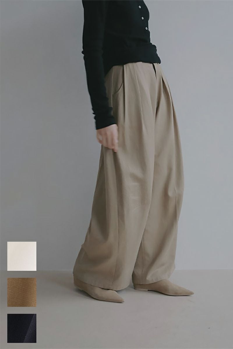 ETRE TOKYO(エトレトウキョウ) ソフトコットンタックカーブパンツ 1226220076