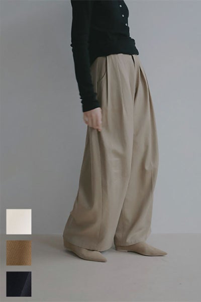 ETRE TOKYO(エトレトウキョウ) ソフトコットンタックカーブパンツ 1226220076