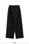 JUHA(ユハ) 2TUCK WIDE EASY PANTS ツータックワイドイージーパンツ 10230801-3