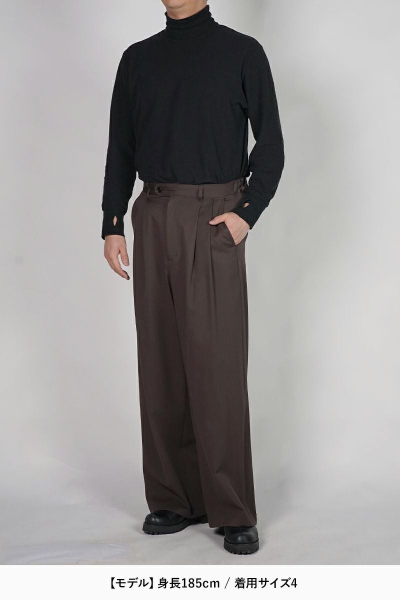 JUHA(ユハ) 2TUCK WIDE EASY PANTS ツータックワイドイージーパンツ 10230801-3