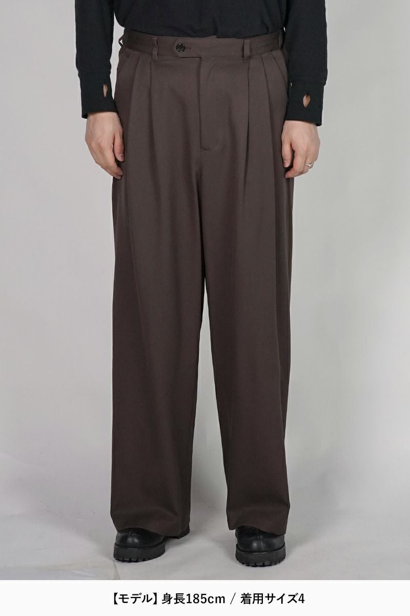 JUHA(ユハ) 2TUCK WIDE EASY PANTS ツータックワイドイージーパンツ 10230801-3