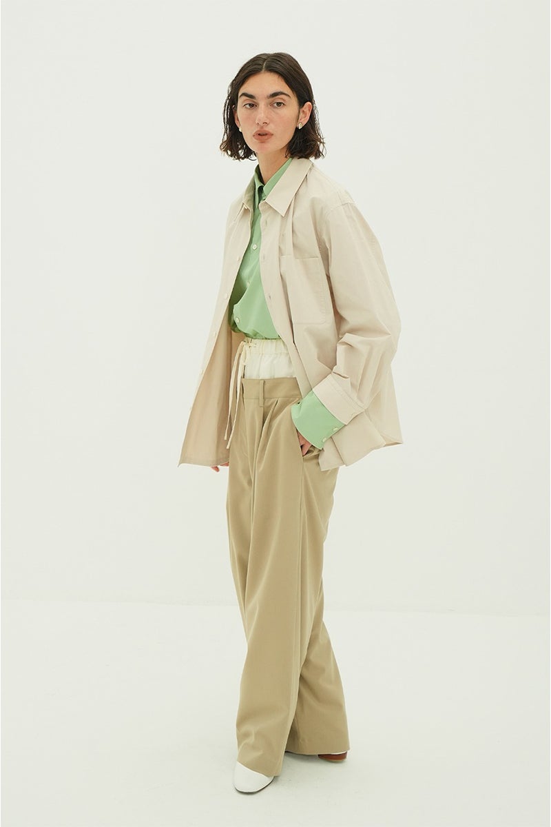 CLANE(クラネ) TWO TONE LAYERED SHIRTS ツートーンレイヤードシャツ 10122-4053