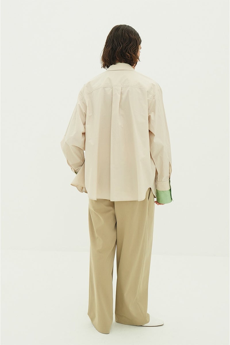 CLANE(クラネ) TWO TONE LAYERED SHIRTS ツートーンレイヤードシャツ 10122-4053