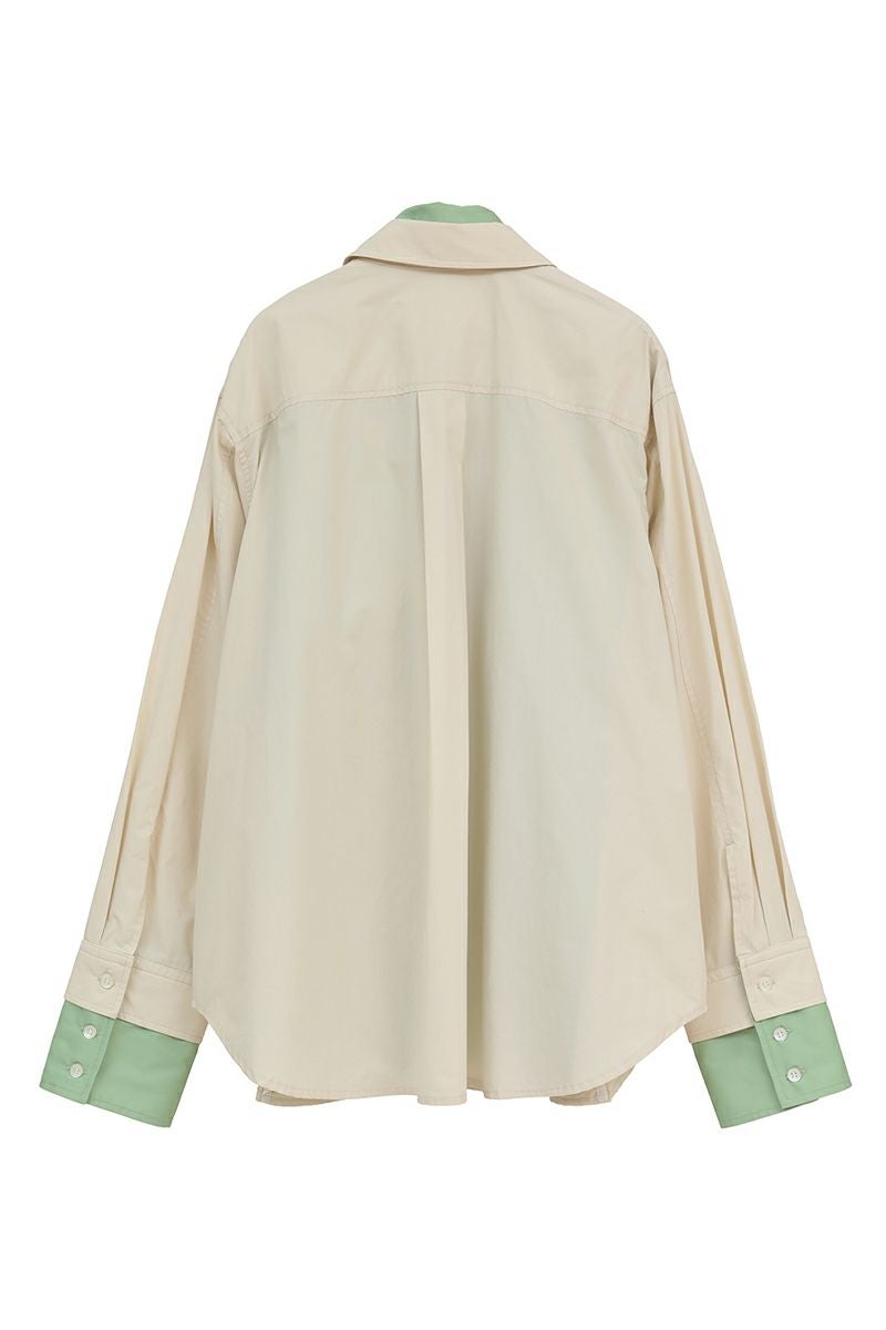 CLANE(クラネ) TWO TONE LAYERED SHIRTS ツートーンレイヤードシャツ 10122-4053