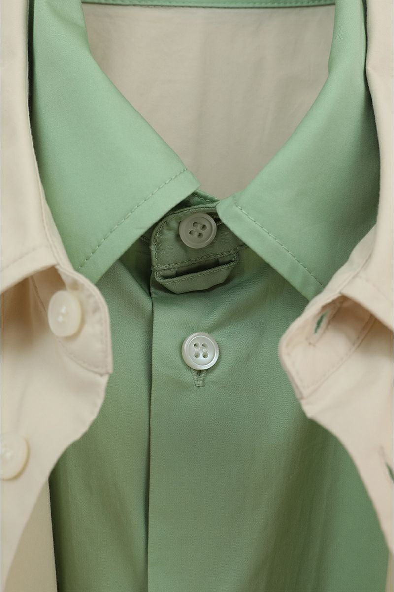 CLANE(クラネ) TWO TONE LAYERED SHIRTS ツートーンレイヤードシャツ 10122-4053