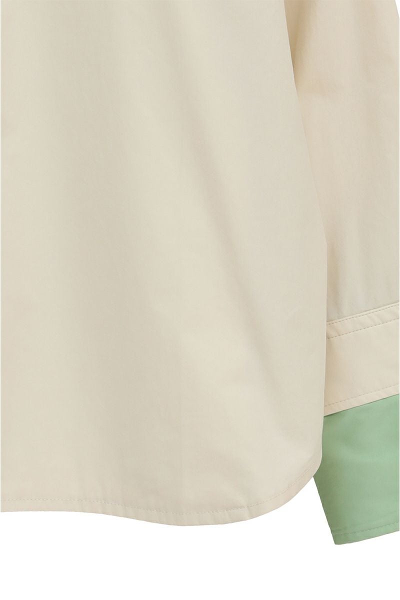 CLANE(クラネ) TWO TONE LAYERED SHIRTS ツートーンレイヤードシャツ 10122-4053