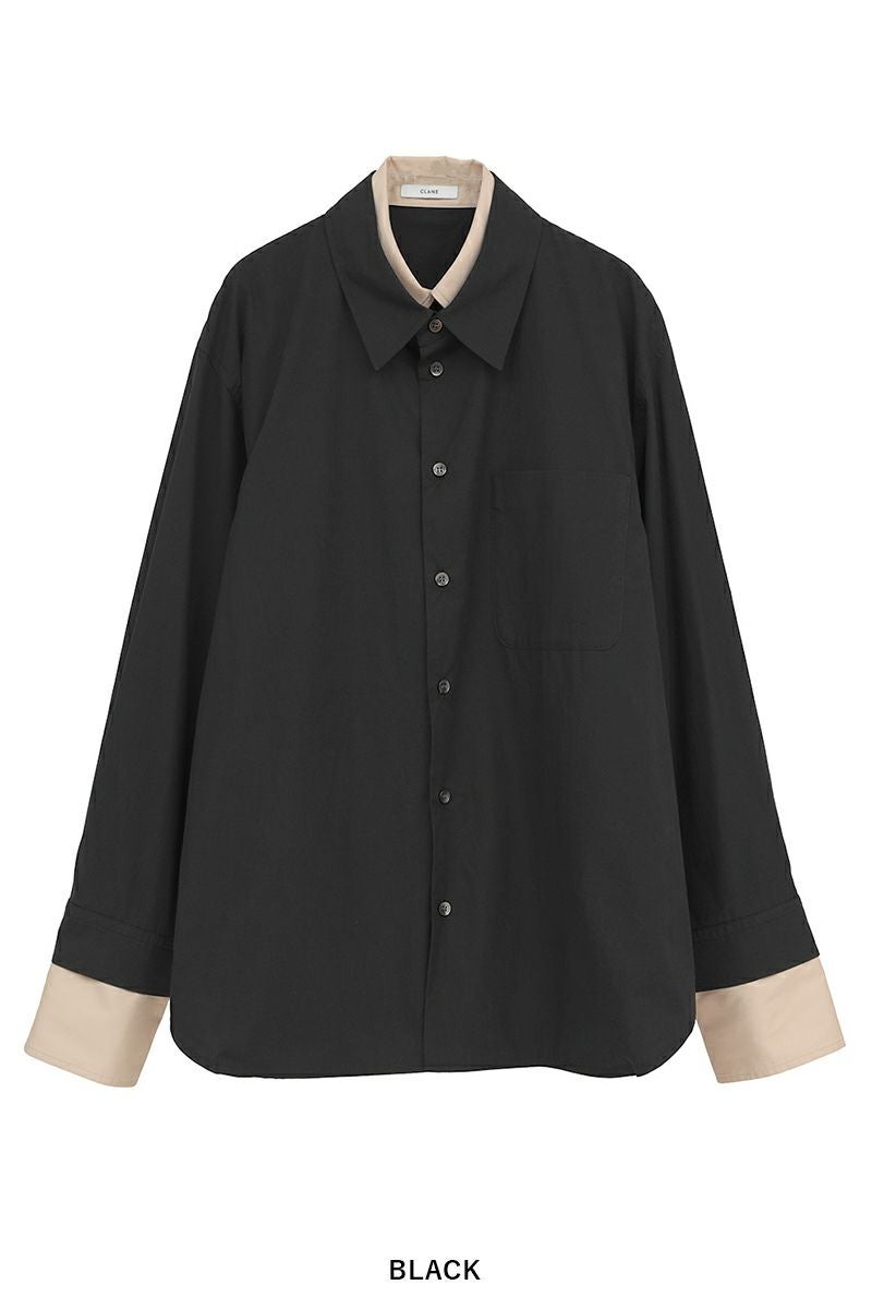 CLANE(クラネ) | CLANE(クラネ) TWO TONE LAYERED SHIRTS ツートーン