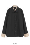 CLANE(クラネ) TWO TONE LAYERED SHIRTS ツートーンレイヤードシャツ 10122-4053