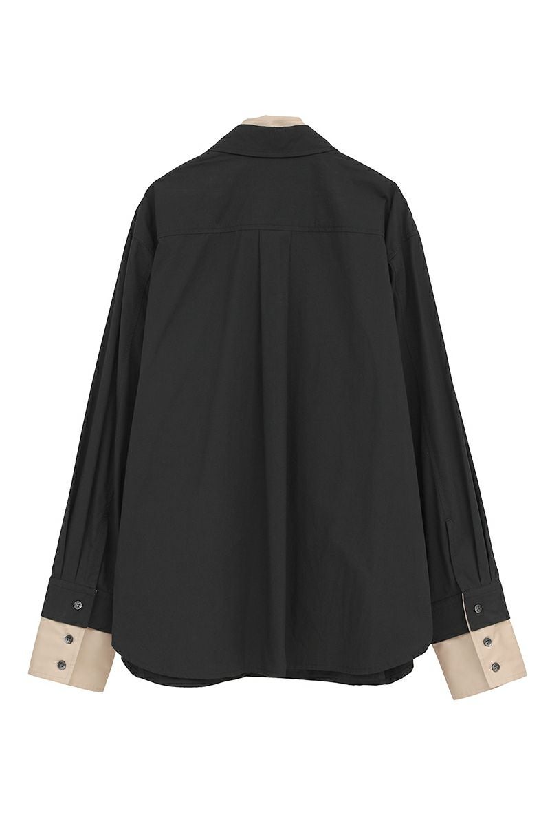 CLANE(クラネ) TWO TONE LAYERED SHIRTS ツートーンレイヤードシャツ 10122-4053