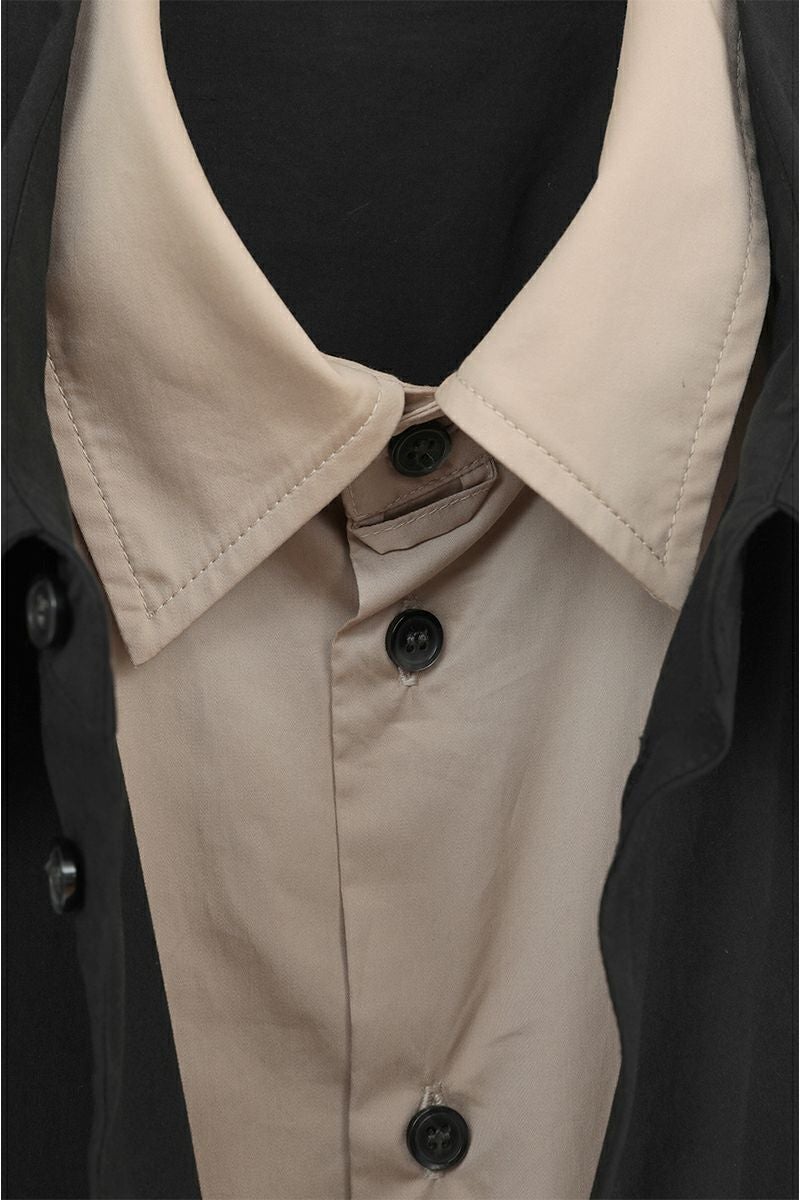 CLANE(クラネ) TWO TONE LAYERED SHIRTS ツートーンレイヤードシャツ 10122-4053