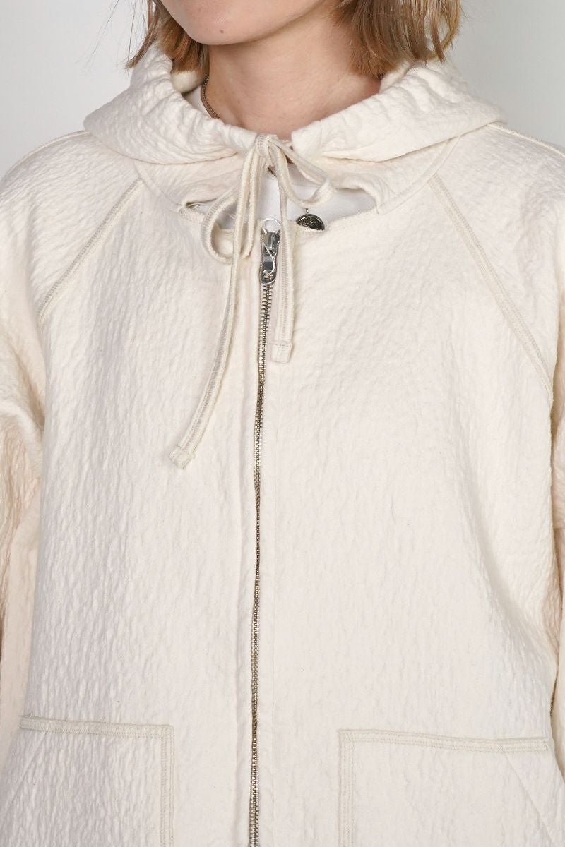 kengo(ケンゴ) cotton wool bokomoko zip-up hooded jacket コットンウールボコモコジップアップフーデッドジャケット K25FW-JK3