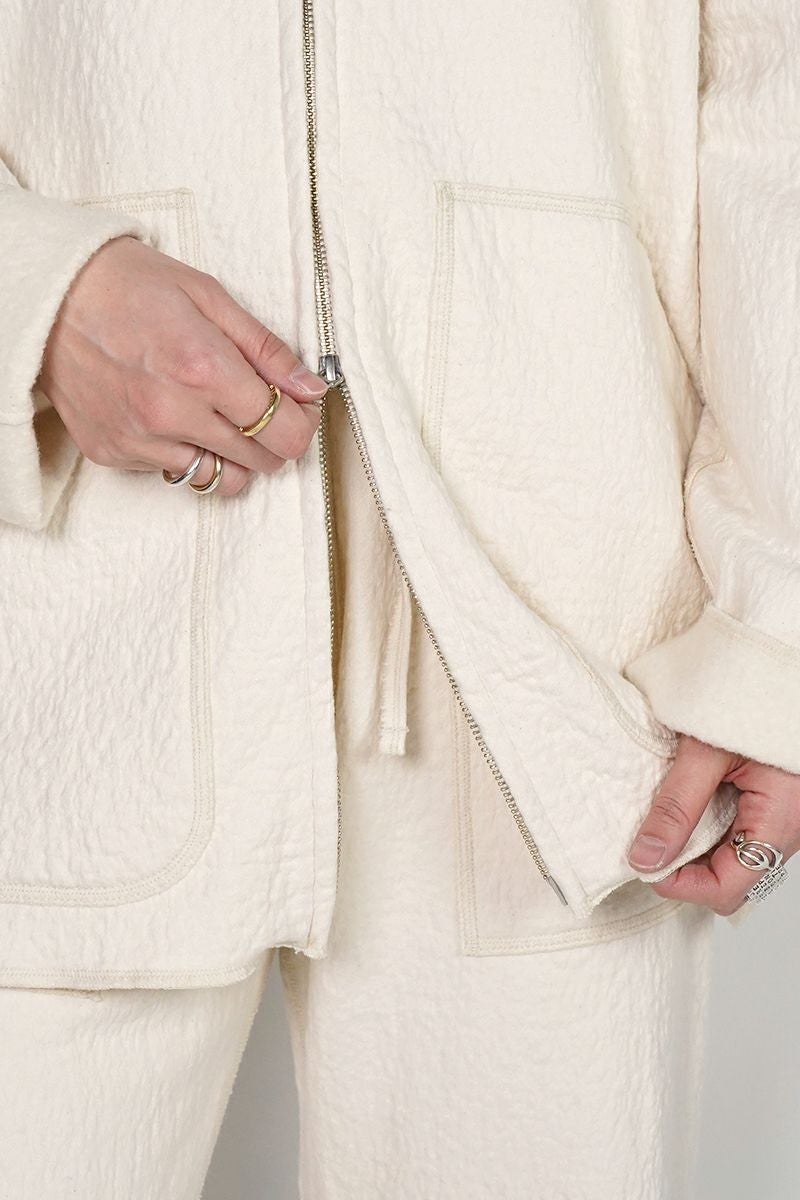 kengo(ケンゴ) cotton wool bokomoko zip-up hooded jacket コットンウールボコモコジップアップフーデッドジャケット K25FW-JK3