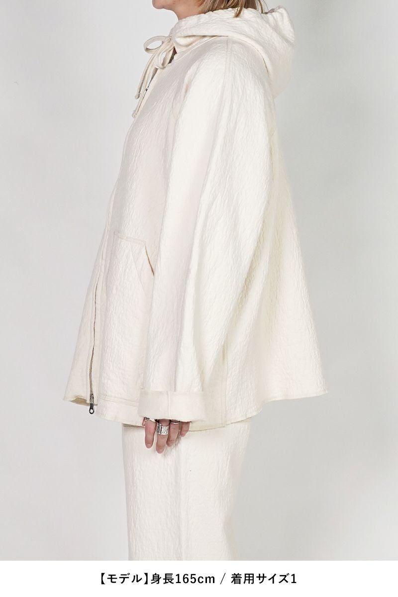 kengo(ケンゴ) cotton wool bokomoko zip-up hooded jacket コットンウールボコモコジップアップフーデッドジャケット K25FW-JK3