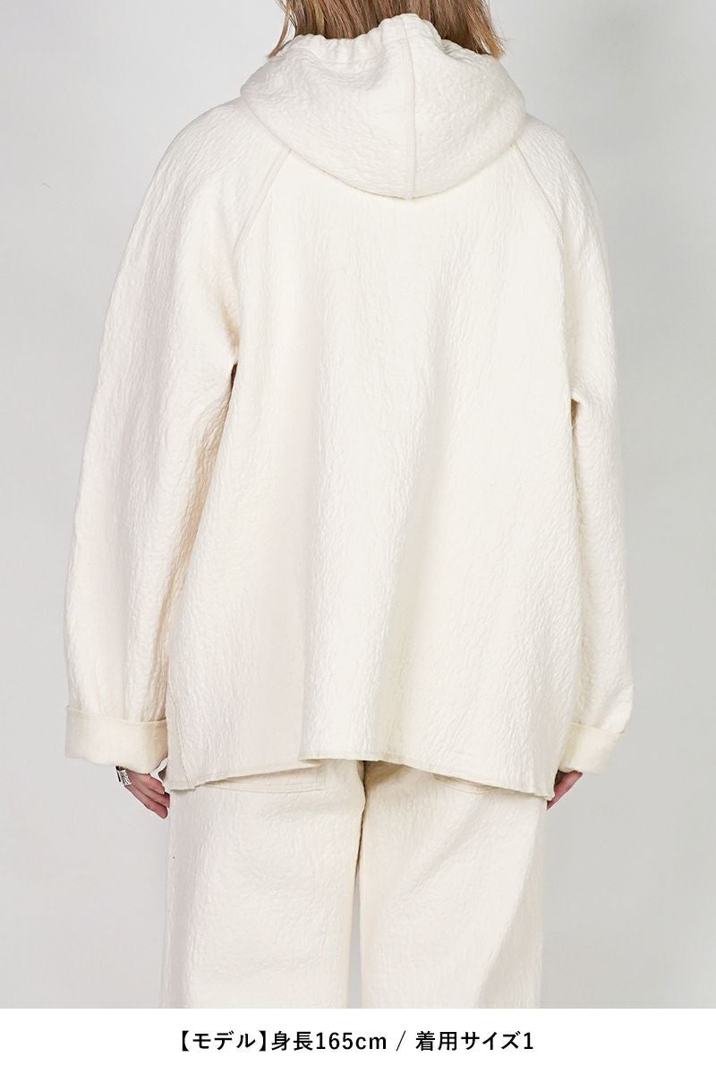 kengo(ケンゴ) cotton wool bokomoko zip-up hooded jacket コットンウールボコモコジップアップフーデッドジャケット K25FW-JK3