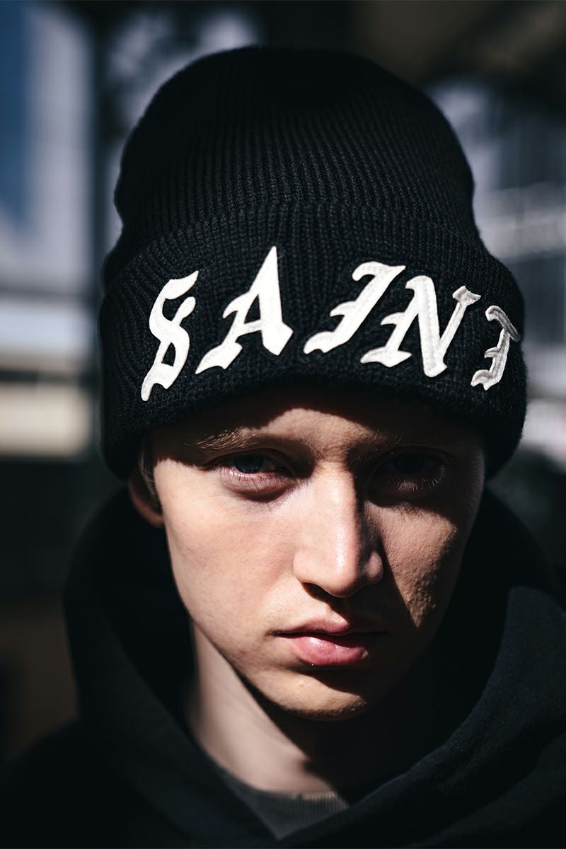 SAINT Mxxxxxx(セントマイケル) SM-MK8-0000-085 / KNIT CAP/SAINT/BLACK ニットキャップ