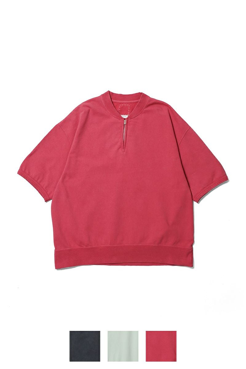 visvim(ビズビム) MONDO HENLEY ZIP SS DMGD モンドヘンリージップ半袖シャツ ダメージド 0126105010022