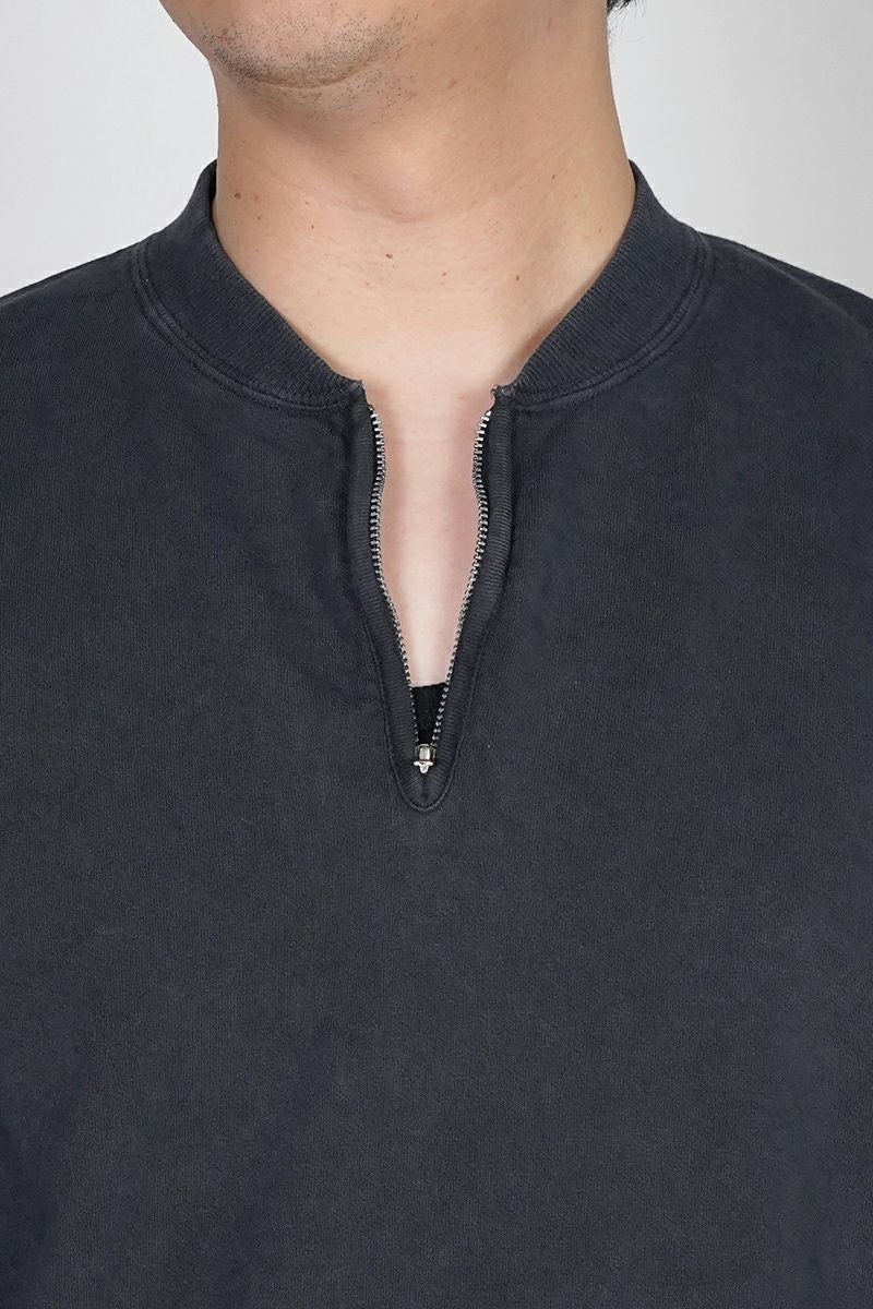 visvim(ビズビム) MONDO HENLEY ZIP SS DMGD モンドヘンリージップ半袖シャツ ダメージド 0126105010022