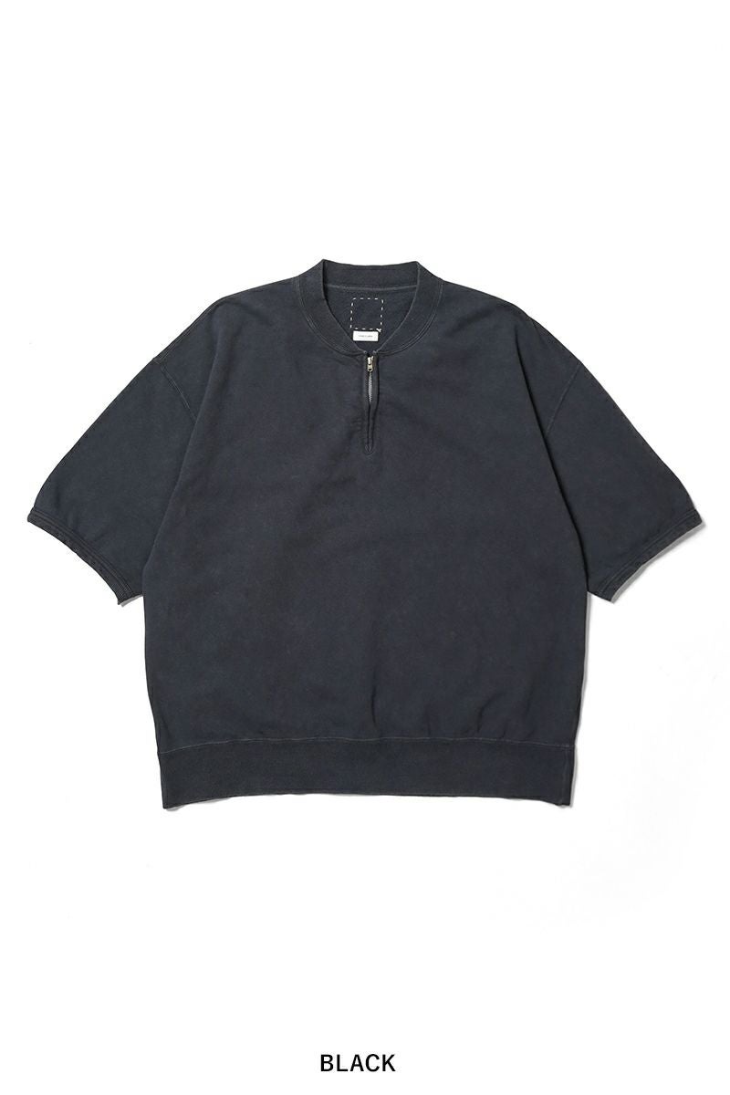 visvim(ビズビム) MONDO HENLEY ZIP SS DMGD モンドヘンリージップ半袖シャツ ダメージド 0126105010022