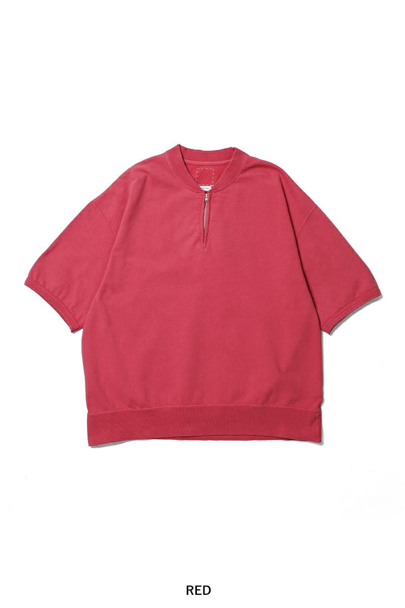 visvim(ビズビム) MONDO HENLEY ZIP SS DMGD モンドヘンリージップ半袖シャツ ダメージド 0126105010022
