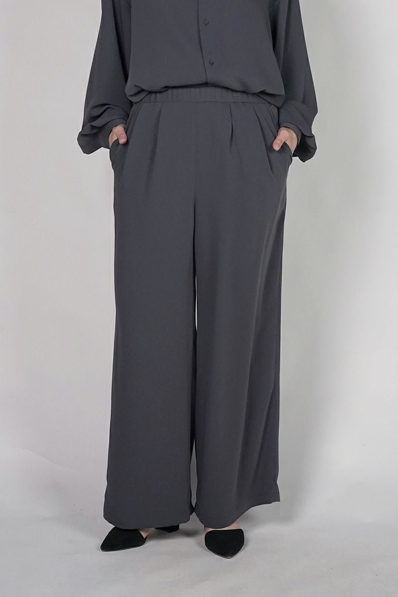 Graphpaper(グラフペーパー) Satin Easy Wide Pants サテンイージーワイドパンツ GL261-40075B