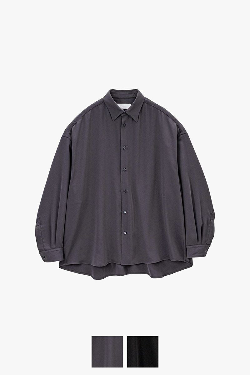 Graphpaper(グラフペーパー) Satin Oversized Regular Collar Shirts サテンオーバーサイズレギュラーカラーシャツ GL261-50077B