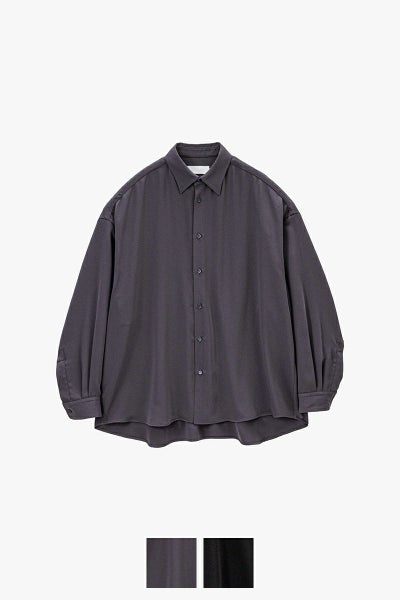 Graphpaper(グラフペーパー) Satin Oversized Regular Collar Shirts サテンオーバーサイズレギュラーカラーシャツ GL261-50077B