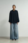 Graphpaper(グラフペーパー) Satin Oversized Regular Collar Shirts サテンオーバーサイズレギュラーカラーシャツ GL261-50077B