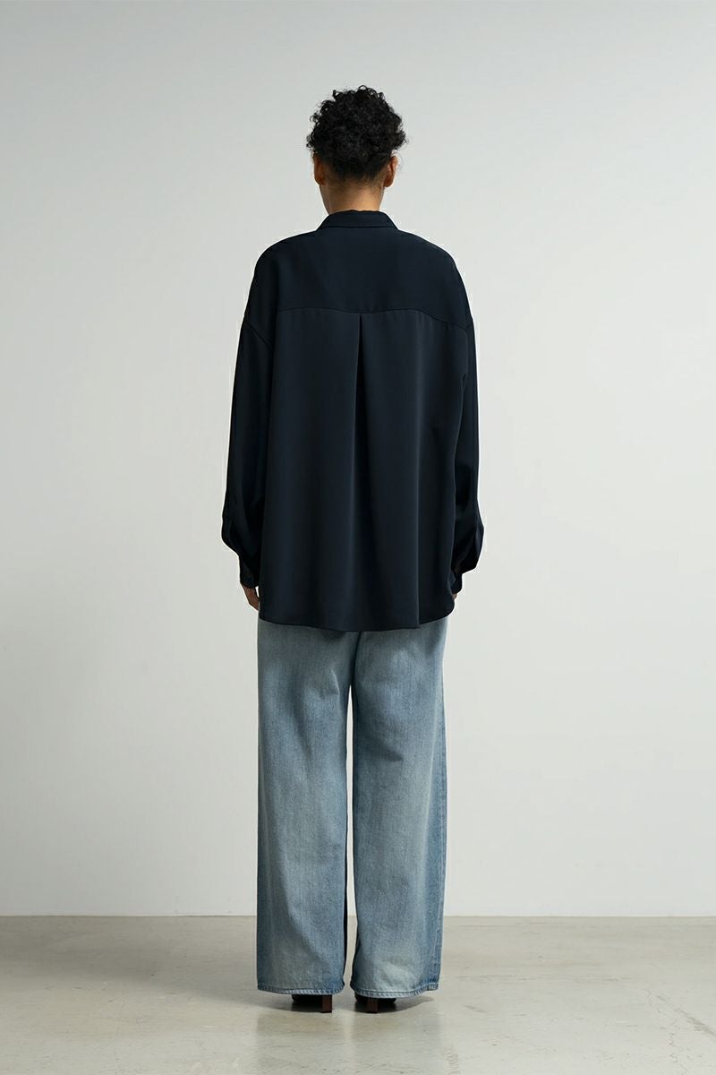 Graphpaper(グラフペーパー) Satin Oversized Regular Collar Shirts サテンオーバーサイズレギュラーカラーシャツ GL261-50077B