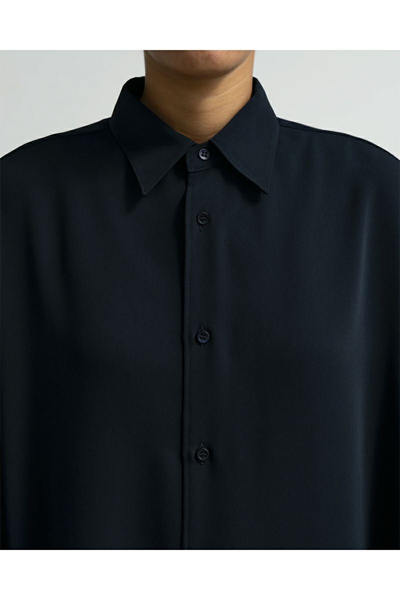 Graphpaper(グラフペーパー) Satin Oversized Regular Collar Shirts サテンオーバーサイズレギュラーカラーシャツ GL261-50077B