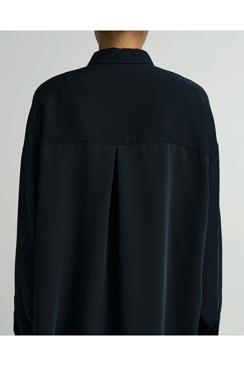 Graphpaper(グラフペーパー) Satin Oversized Regular Collar Shirts サテンオーバーサイズレギュラーカラーシャツ GL261-50077B