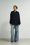 Graphpaper(グラフペーパー) Satin Oversized Regular Collar Shirts サテンオーバーサイズレギュラーカラーシャツ GL261-50077B