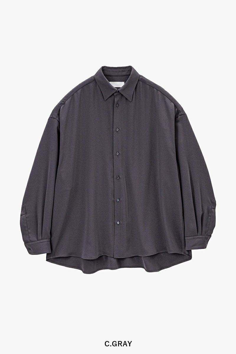Graphpaper(グラフペーパー) Satin Oversized Regular Collar Shirts サテンオーバーサイズレギュラーカラーシャツ GL261-50077B